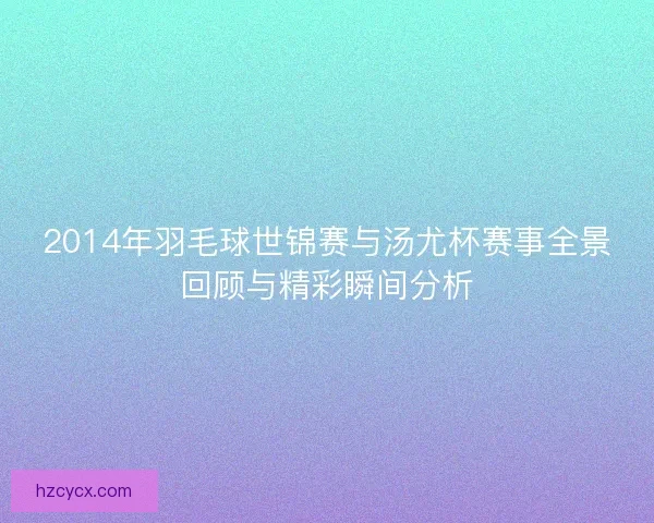 2014年羽毛球世锦赛与汤尤杯赛事全景回顾与精彩瞬间分析