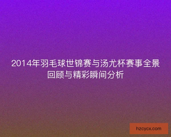 2014年羽毛球世锦赛与汤尤杯赛事全景回顾与精彩瞬间分析 2014年羽毛球世锦赛与汤尤杯赛事全景回顾与精彩瞬间分析